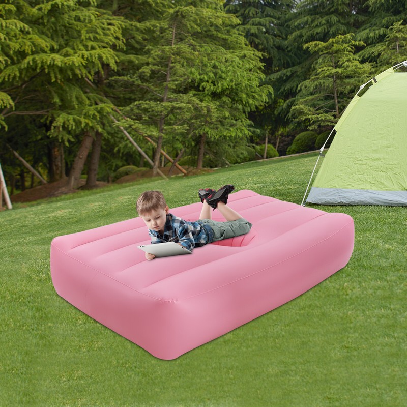 Foldable Inflatable Air Mattress Portable Built-in Electric Pump For Travel Home gallery