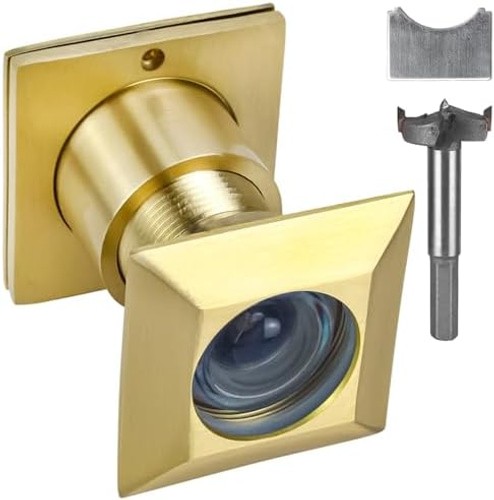 Earl Diamond Solid Brass Square HD 220 Degree Door Viewer Peephole with 28mm ... gallery