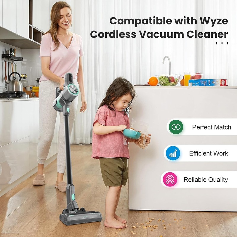 4 Pack Replacement Filters for Wyze Cordless Vacuum Cleaner Removable gallery
