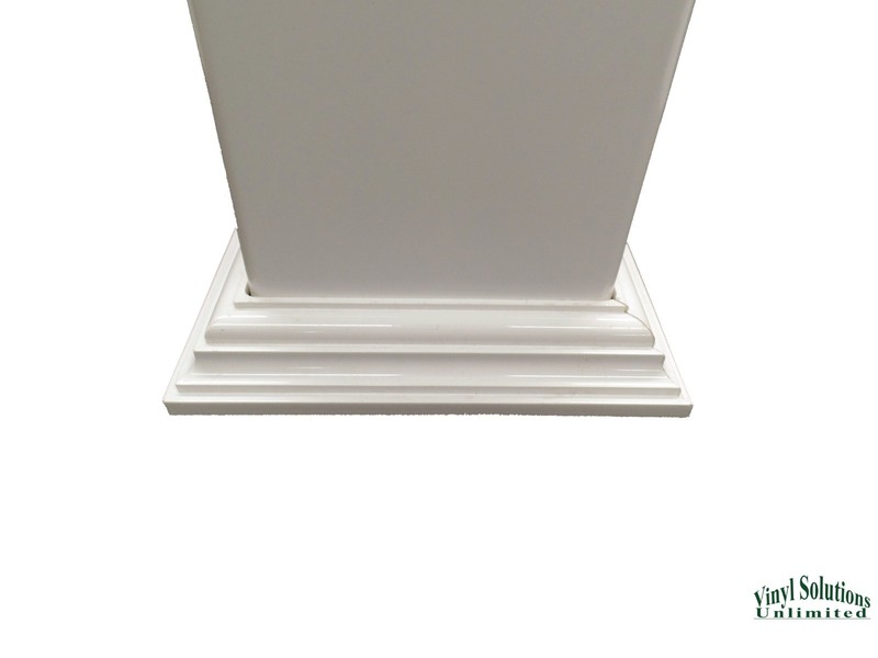 Vinyl PVC 4" x 4" Post Two-Piece Base Trim Skirt - Railing (3 colors) NEW! gallery