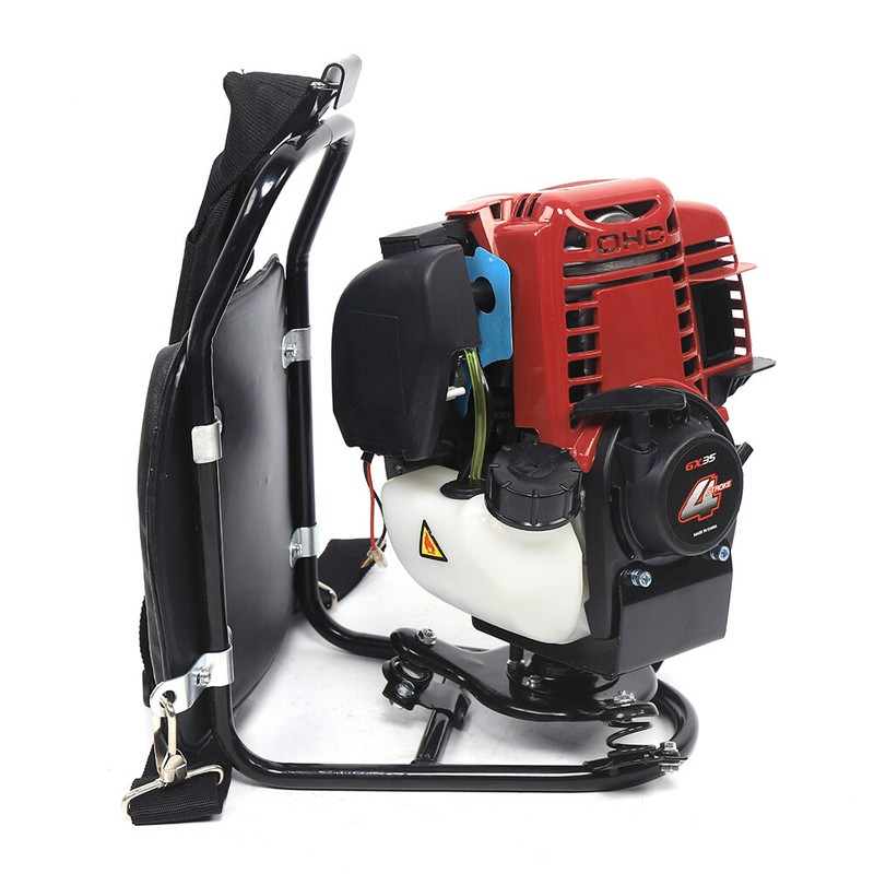 35.4cc Backpack 4-Stroke Mower Brush Cutter For Weeding Tilling 12in Blade gallery