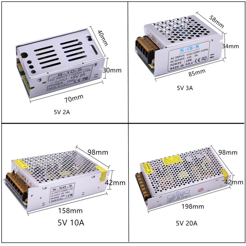 5V/12V24V Lighting Transformer 5A 10A Switching Power Supply 60W 120W 150W 360W gallery