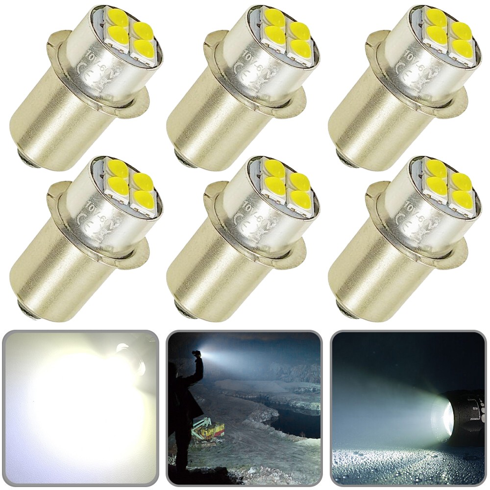 6Pcs P13.5S White LED Bulbs 18V For Ryobi XPR18 P700 P701G P703 P704 Flashlight gallery