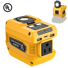 Battery Adapter with USB Compatible with Dewalt 20V Battery (Battery Not Includ)