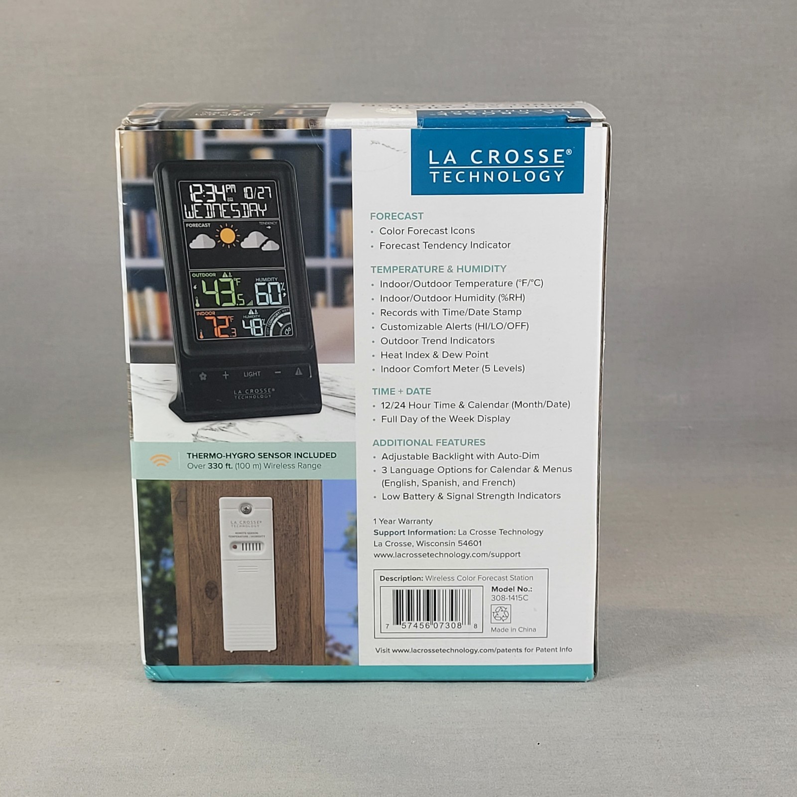 LaCrosse Technology Wireless Color Forecast Station. Model 308-1415C New gallery