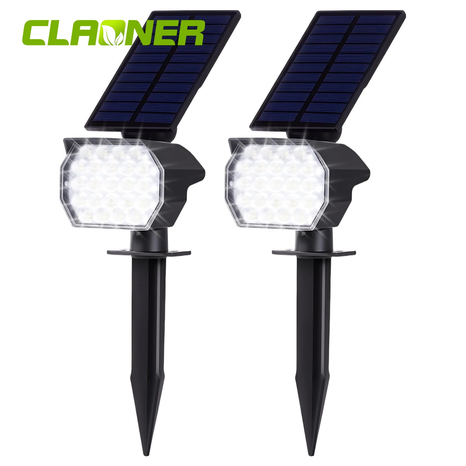 2Pack Solar Power LED Landscape Light Outdoor Garden Yard Pathway Lawn Spotlight gallery