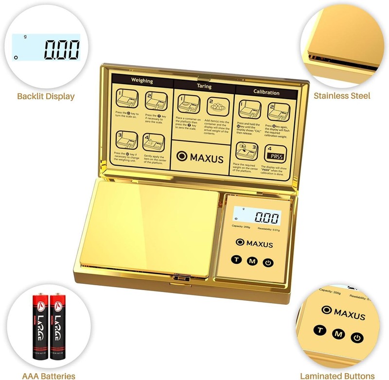 Balanza De Gramos De Digitaces Con Capacidad De 200g X 0,01g, Elegante Plateada gallery