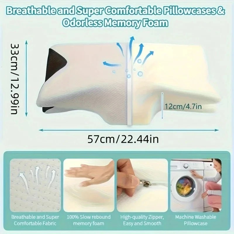 Cervical Memory Foam Pillow for Neck Pain Relief Ergonomic Neck Support Pillows gallery