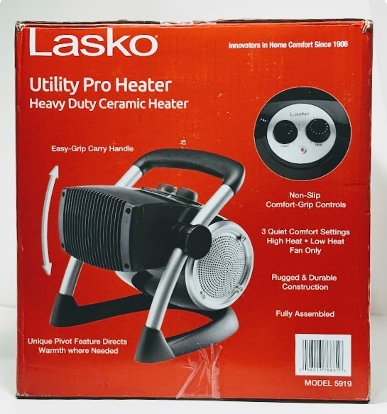 Utility Pro Heater 1500W Heavy Duty -Lasko Ceramic Heater Model 5919 | New gallery