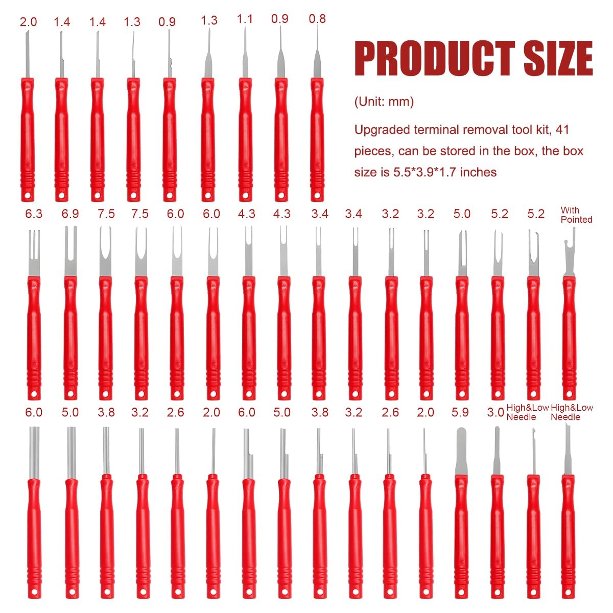 41PCS Terminal Removal Tool Kit, Electrical Wire Connector Pin Extractor Tool... gallery
