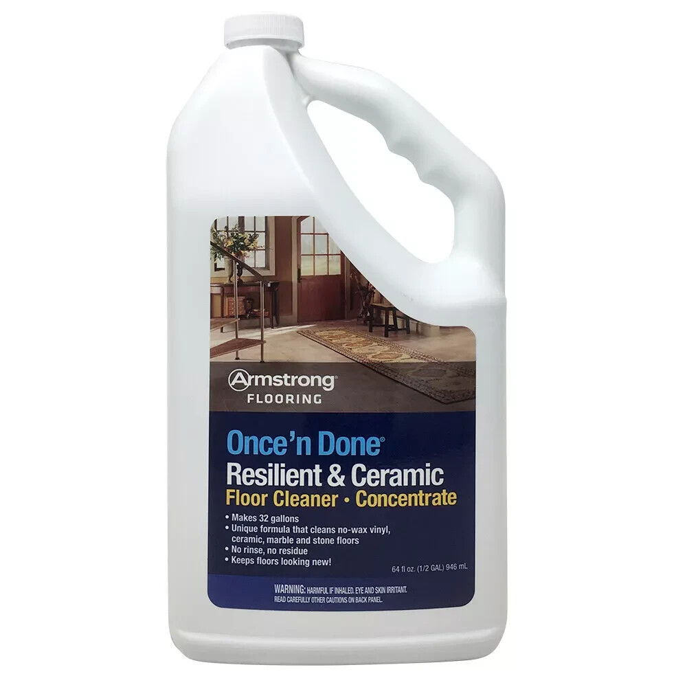 Armstrong Once 'n Done Resilient & Ceramic Floor Cleaner 64oz Concentrate 1/2gal gallery