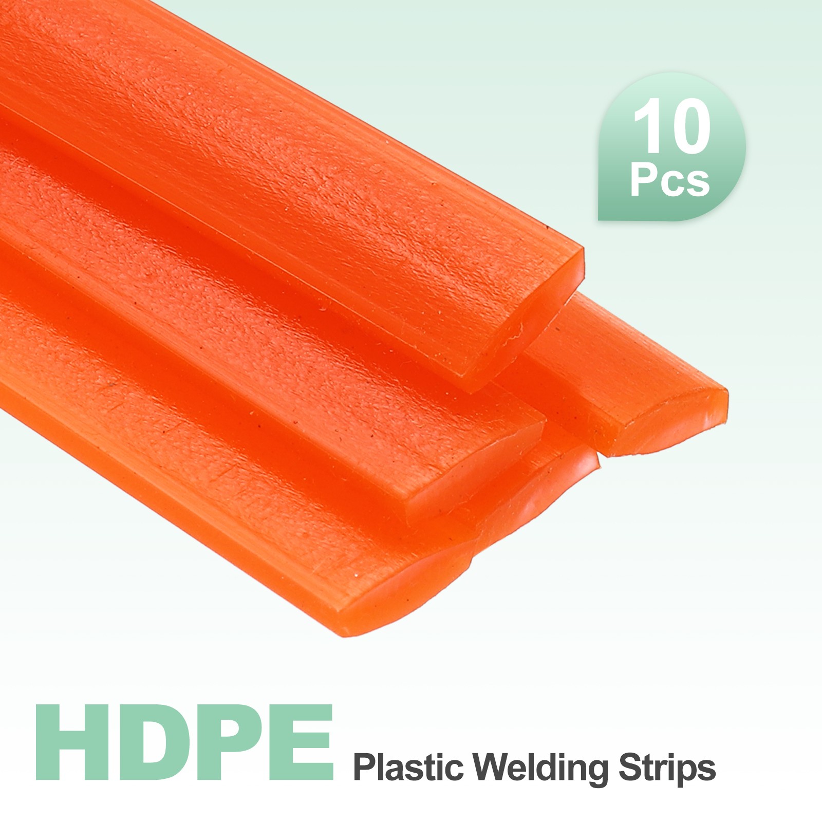 10 Pcs Orange Plastic Welding Rods 9.5mm x 250mm HDPE Flat(0.4inch x 10inch) gallery