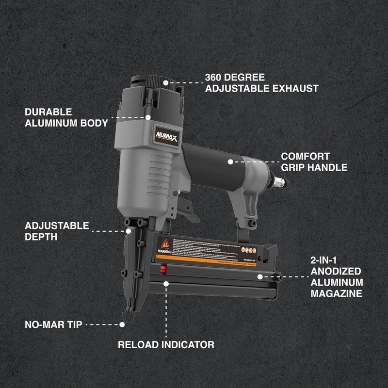 Numax S2-118G2 Pneumatic Nailer/Stapler, Lightweight Design gallery
