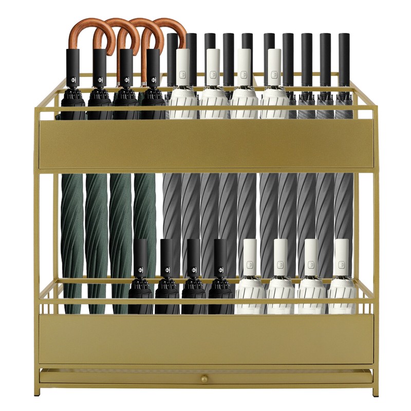 Metal Umbrella Storage Rack with Drip Tray for Home and Commercial Use gallery