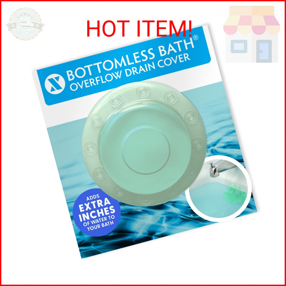 SlipX Solutions Bottomless Bath, Essential Overflow Drain Cover for Bathtub, Bes