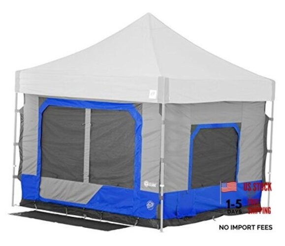 Camping Cube 6.4, Converts 10' Straight Leg Canopy into Royal Blue Cabin Tent gallery
