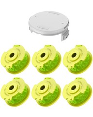 Weed Wacker String Compatible with Ryobi One Plus+ 6 Spools & 1 Cap, yellow