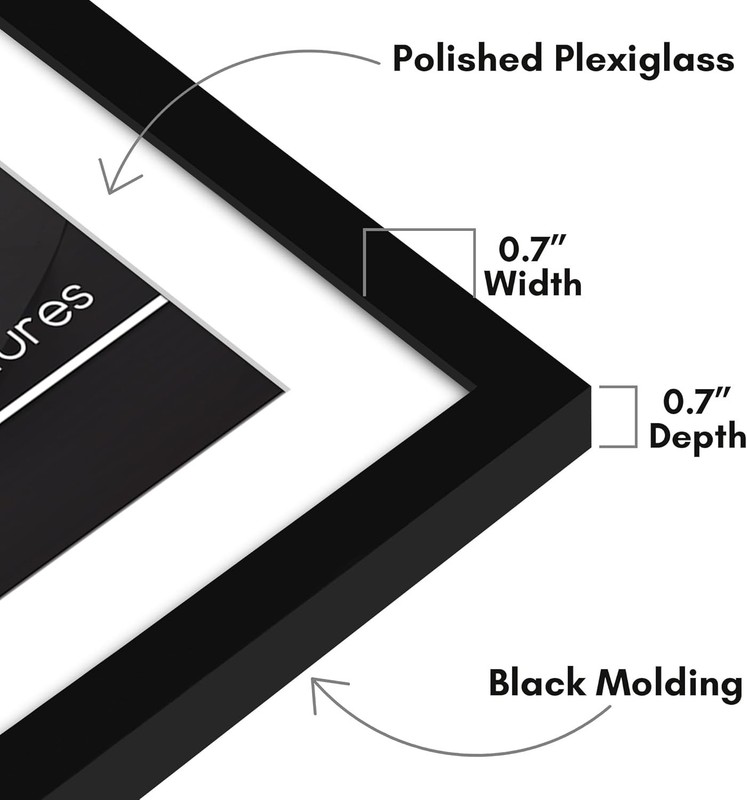 Stylish 24x28 Picture Frame in Black – Polished Plexiglass for Perfect Display gallery