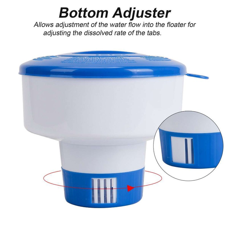 Swimming Pool 7" Floating Chemical Dispenser Floater 1", 3" Chlorine Tablet Tabs gallery
