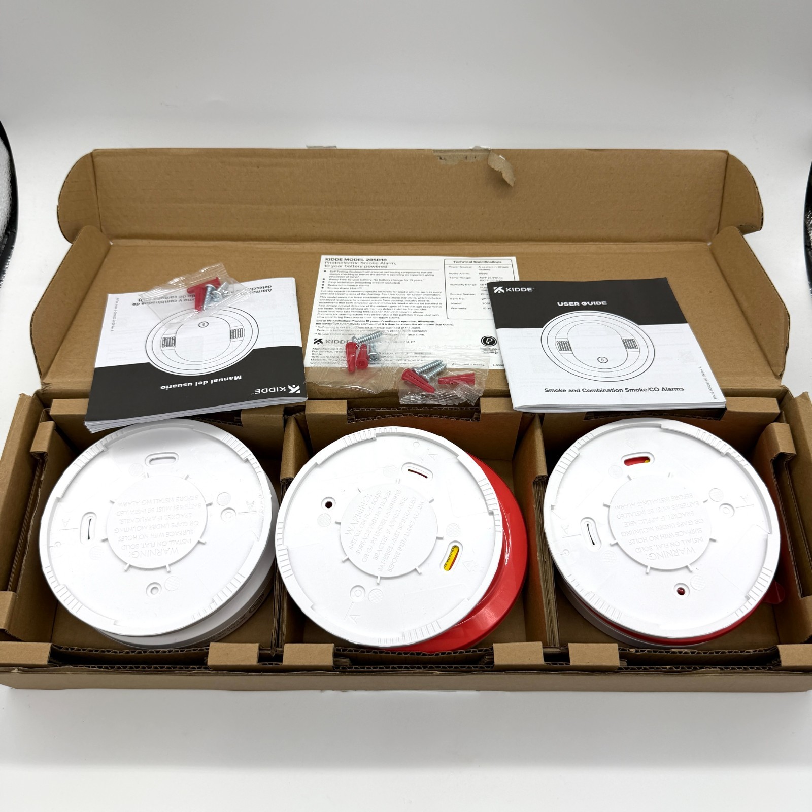 Kidde 20SD10 Battery Powered 85db Alarm Photoelectric Smoke Detector 3 Pack gallery