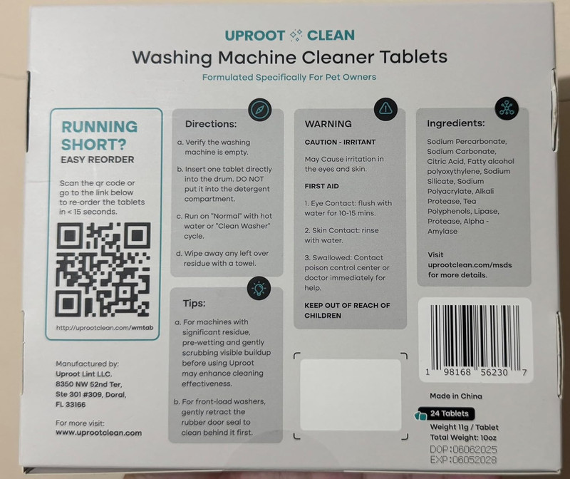 Washing Machine Cleaner Tablets - 24 Pack for a 12 Month Supply. Formulated for gallery