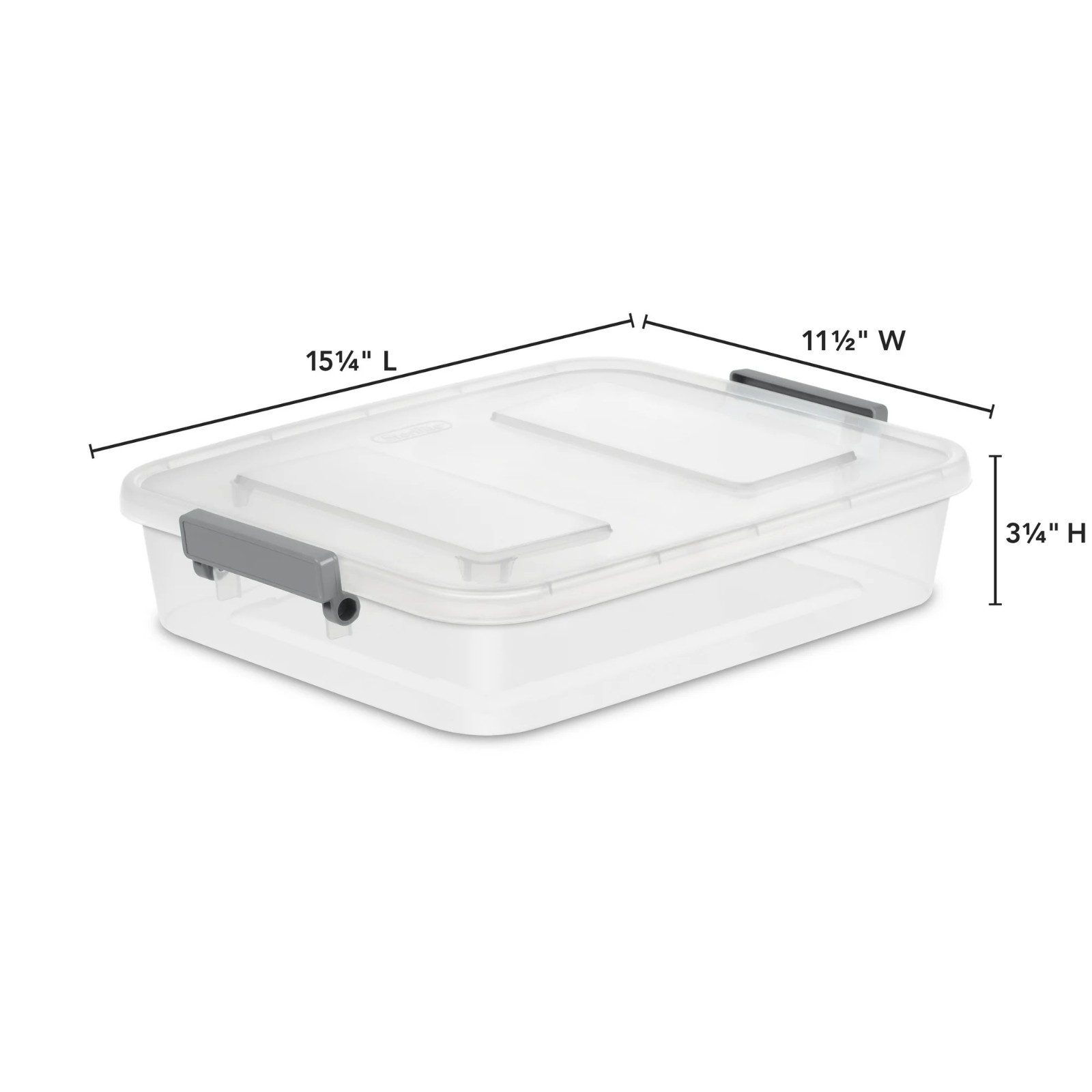 (4 pack) Sterilite Modular Small Storage Bin, 6.2 Quart Latching Clear Plastic S gallery