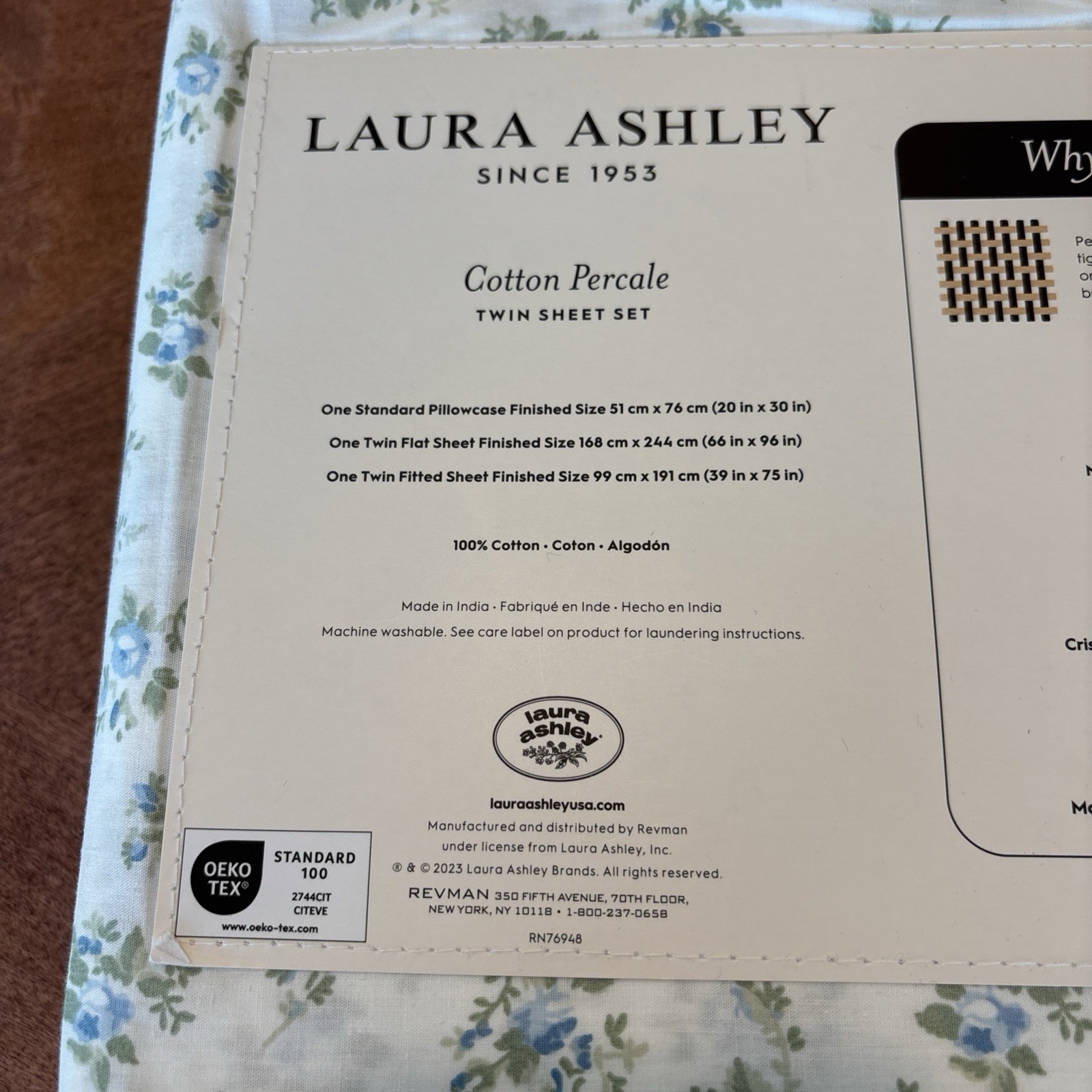 Laura Ashley Twin Sheet Set Blue Roses Petit Fleur 3pc Cottagecore Farmhouse gallery