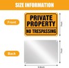 Reflective No Trespassing Signs 4 Pack 7x10 Aluminum Warning Property Security gallery