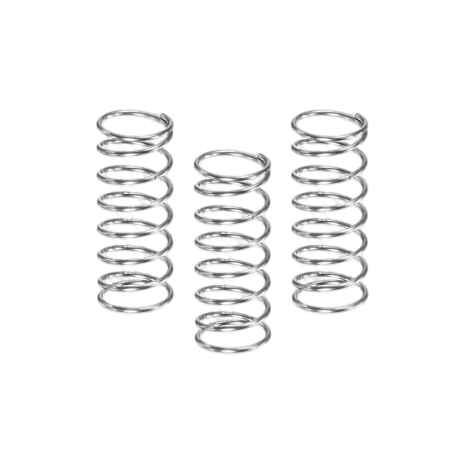 3-Pack Compression Springs, 10mm Length 4mm OD [Silver Tone, 0.3mm Wire Size] gallery