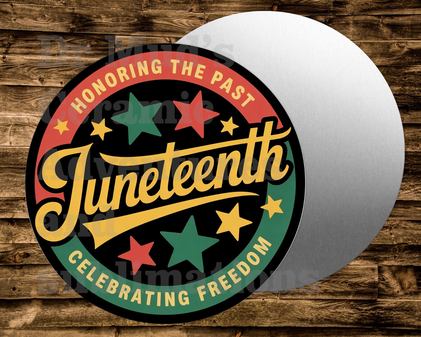 Metal Round Sign JUNETEENTH Honor the Past Wreath Crafts miniatures gallery