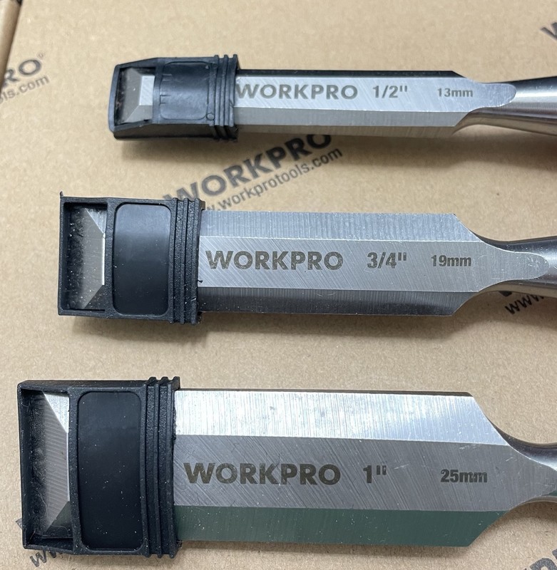 Workpro 3 piece Cr-V Chisel Set 1/2 inch 13mm, 3/4 inch 19mm, 1 inch 25mm gallery