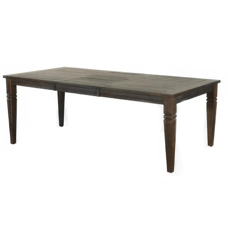 Pemberly Row 66 to 90 Inch Dining Table Rectangular Extendable Brown Solid Wood gallery