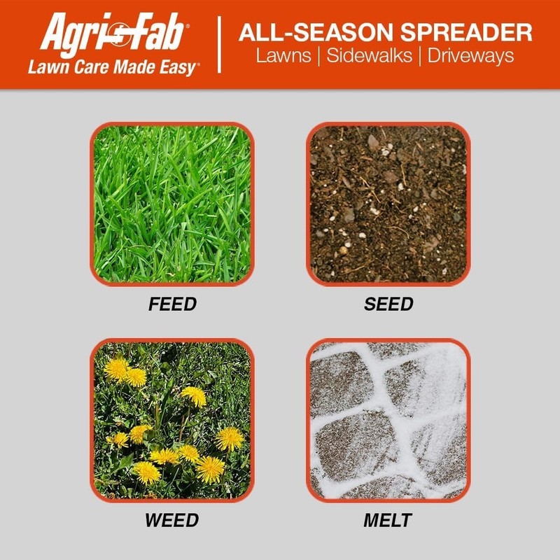 45-0463 Pull Behind Broadcast Spreader,130 lb. Hopper Capacity Designed for Seed gallery