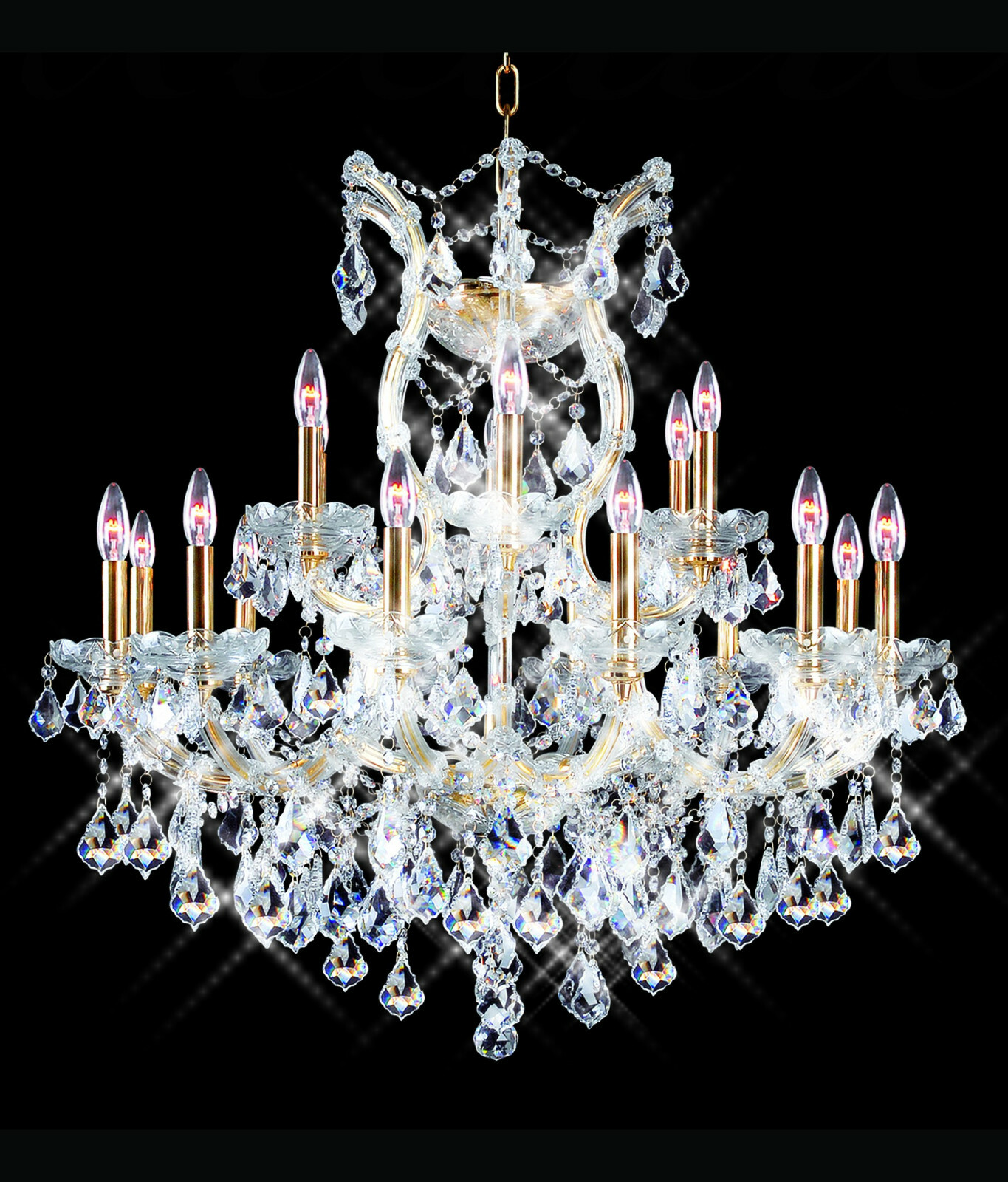Crystal Chandelier Light Fixture for Foyer Living Dining Room Kitchen Island 30" gallery