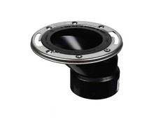OATEY 3 in. ABS Open Offset Plastic Toilet Flange with Stainless Steel Ring
