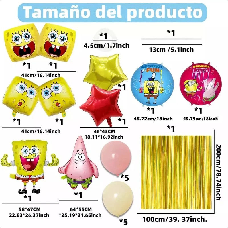 SpongeBob SquarePants and Patrick Star Decoration Kit (21 Balloons) gallery