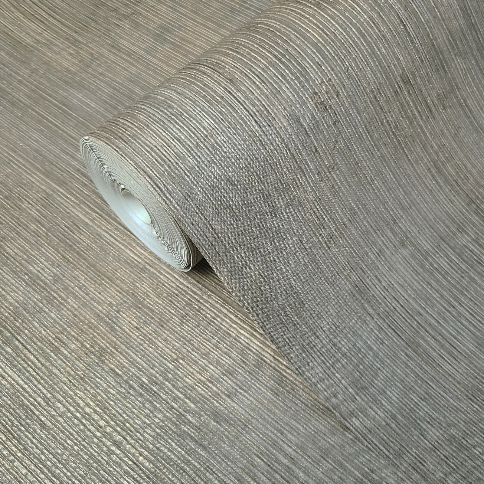 Distressed brown bronze metallic stria lines faux concrete textured Wallpaper 3D gallery