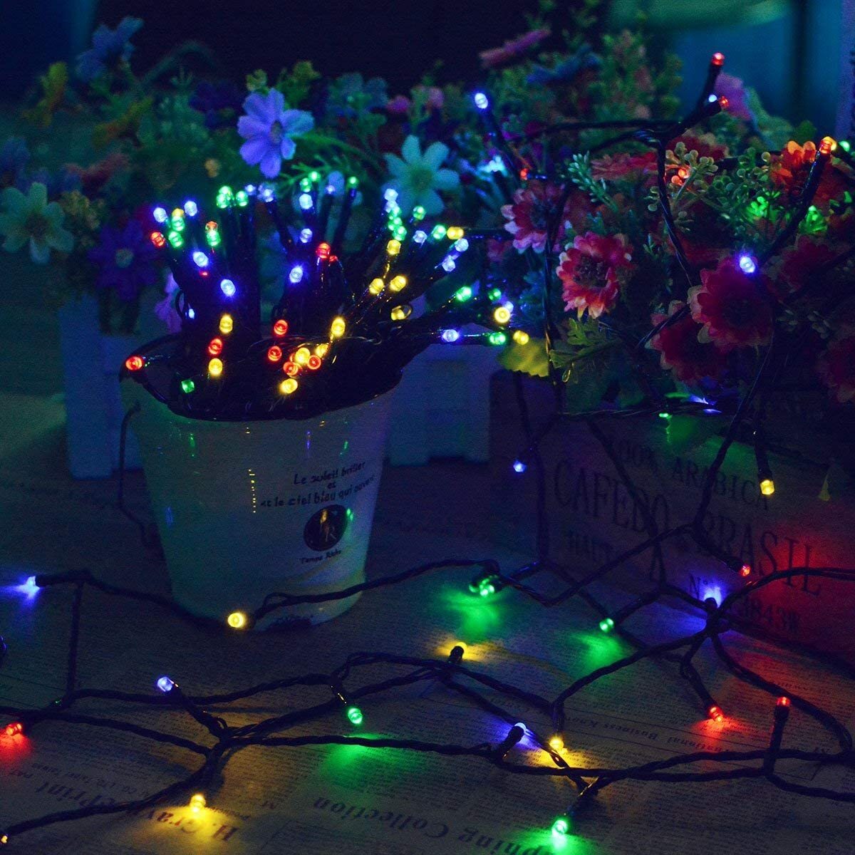 100 LED 8 Modes Solar String Lights Outdoor Garden Party Xmas Fairy Wedding Lamp gallery
