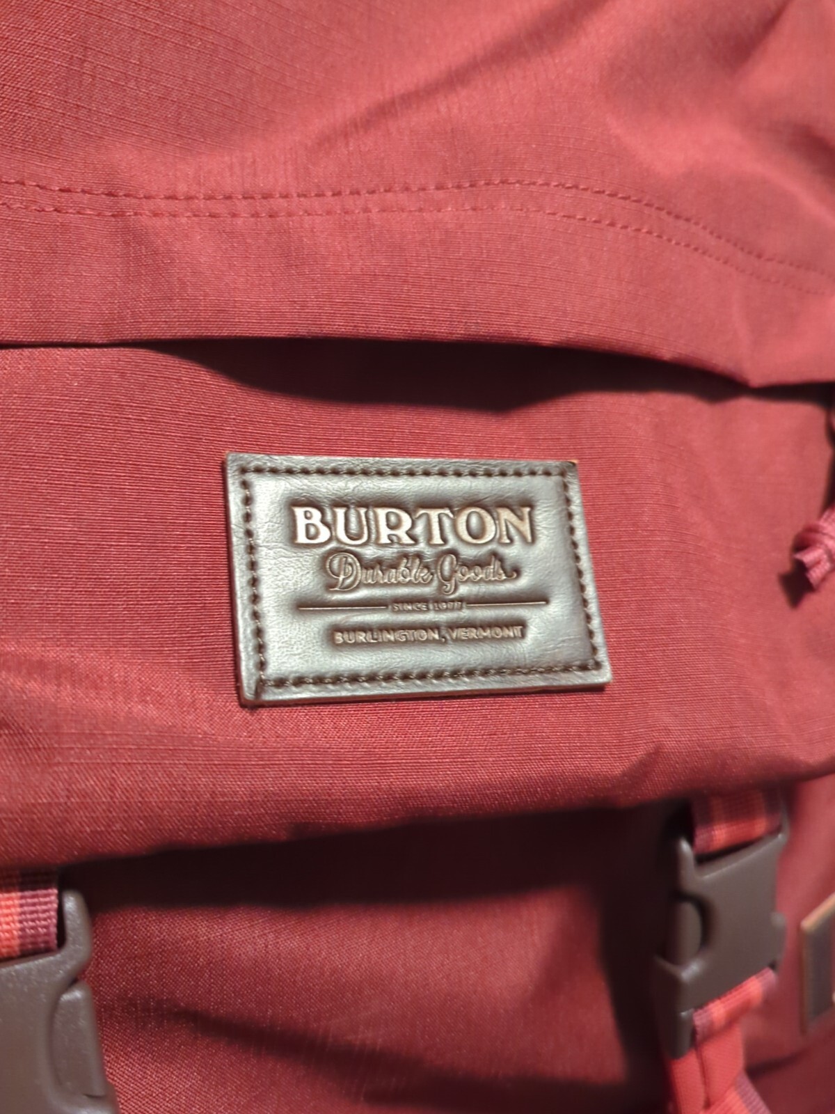 Burton Hiking Backpack Red Cinch Daypack Retro Durable Goods 2
