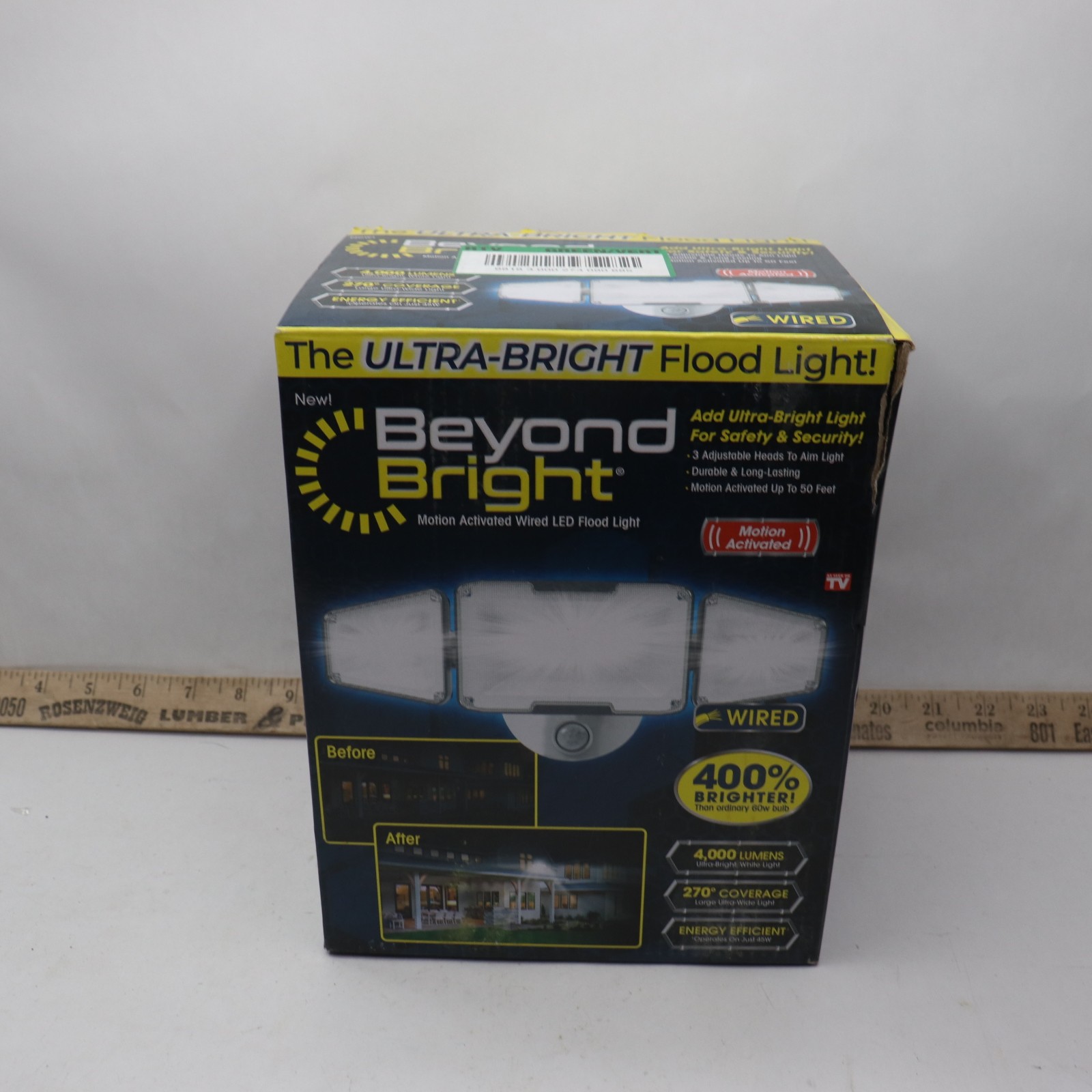 Ontel Beyond Bright Motion Activated Wired LED Flood Light BBFL-PKG-03-0721-200 gallery