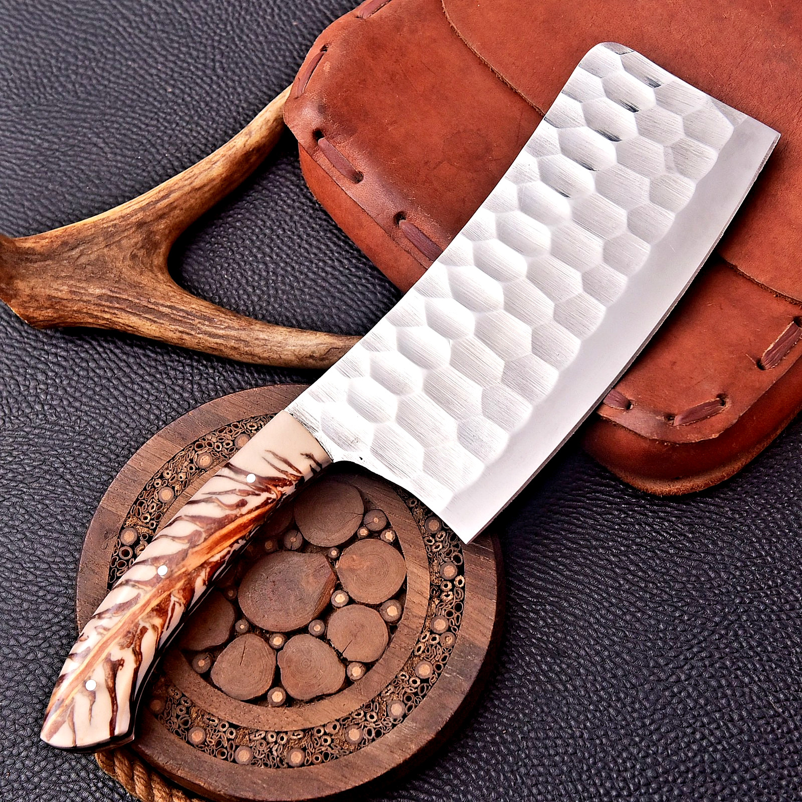 CUSTOM HAND MADE FORGE HIGH CARBON STEEL CLEAVER MEET CHOPPER 2950 gallery