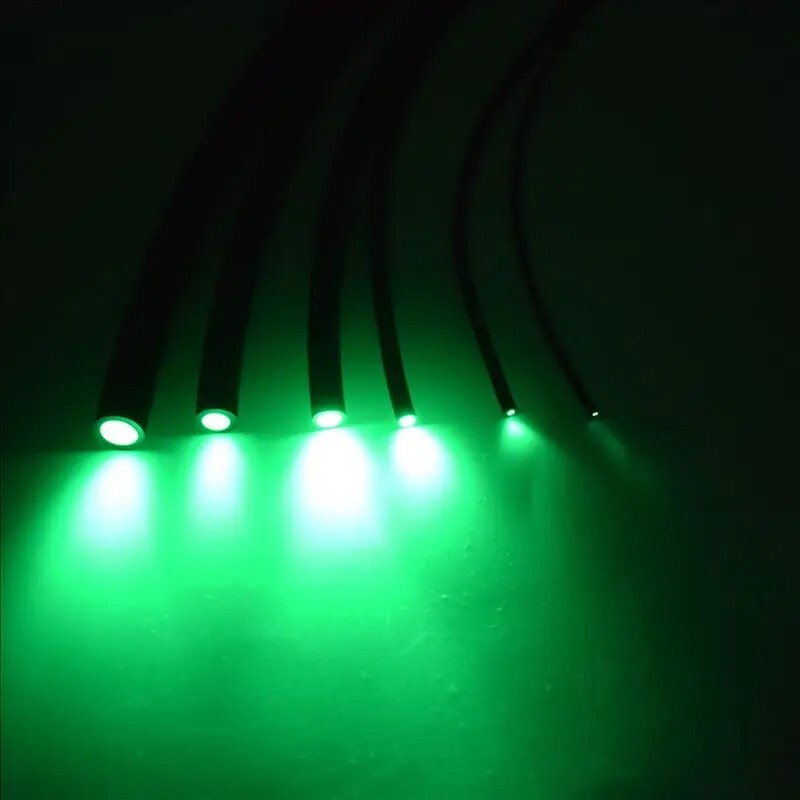 Black Cover Super Bright Solid Core End Glow Optic Fiber 1~10mm Thick Cable gallery