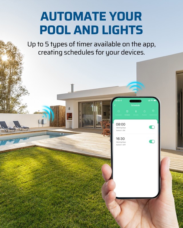 DEWENWILS Pool Pump Timer, Outdoor Smart WiFi Box On/Off Automatically gallery