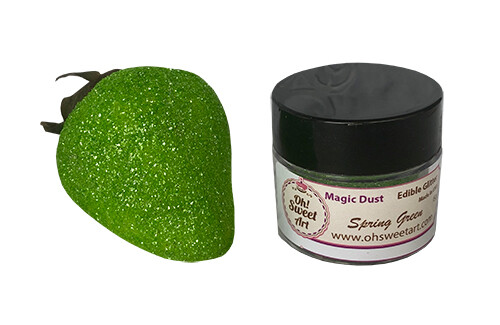 Edible Glitter dust SPRING GREEN ( 6 grams ) Magic dust , Kosher, Gluten free gallery