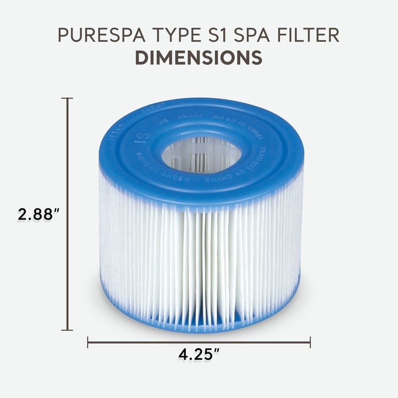 Intex PureSpa Plus Portable Inflatable Spa & Type S1 Filter Cartridges (6 Pack) gallery