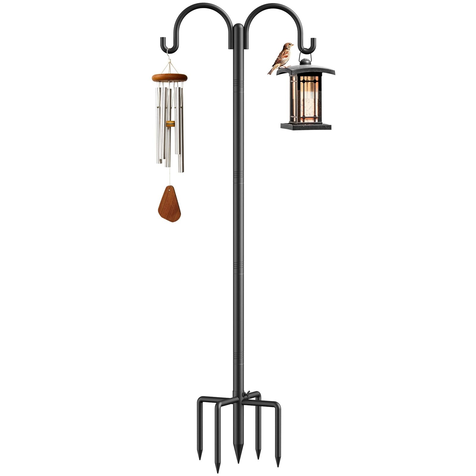 Bird Feeder Pole - Adjustable Double Shepherds Hooks for Bird Feeder with 5 P... gallery