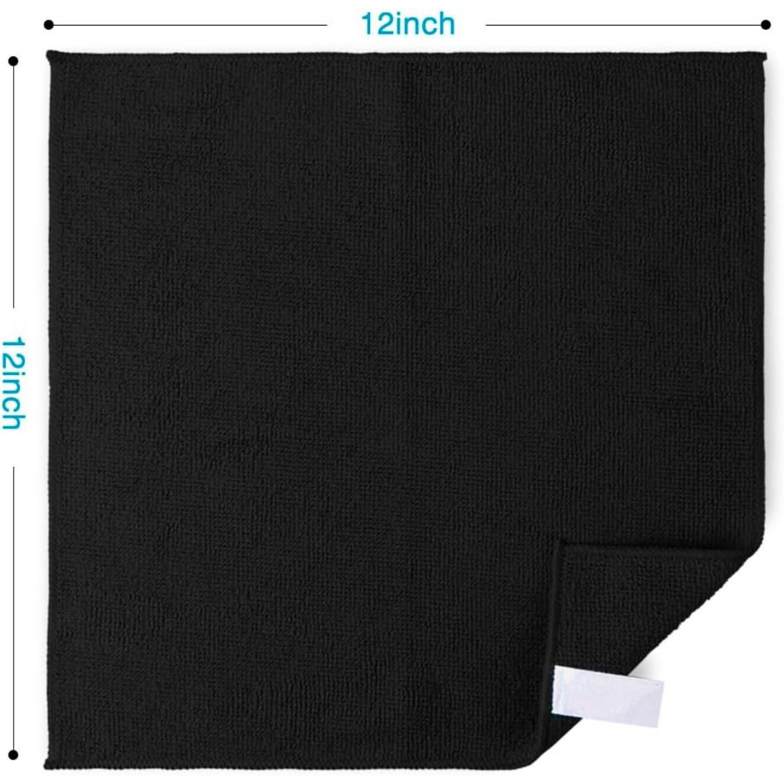 12Pcs Microfiber Cleaning Cloth Towels, Car Polishing Detailing No Scratch Black gallery