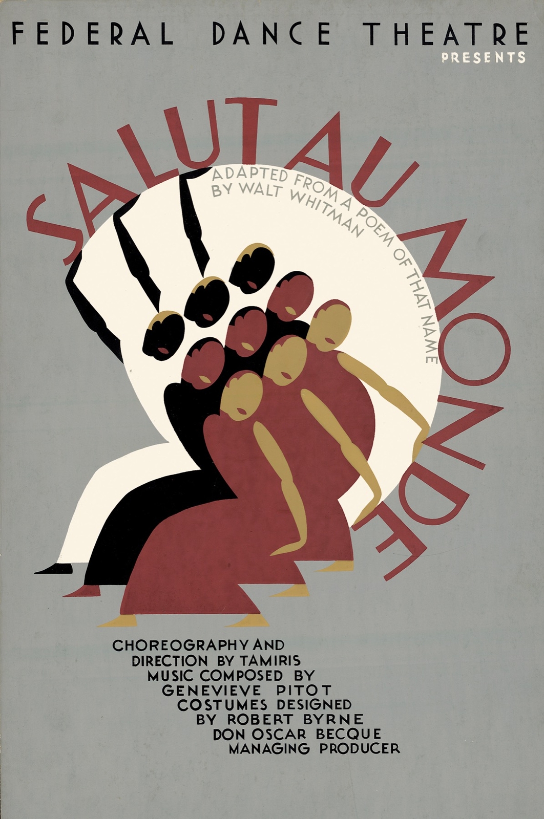 Decor Poster. Graphic Art Design. Federal dance theater. Home Wall Art. 1713 gallery