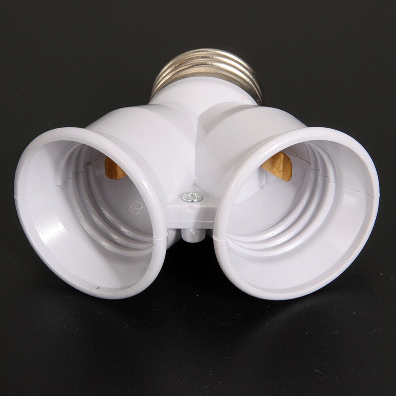 2/4/6x Lamp 2in1 E27 Socket Splitter Adapter Light Double Y Bulb Base Holder gallery