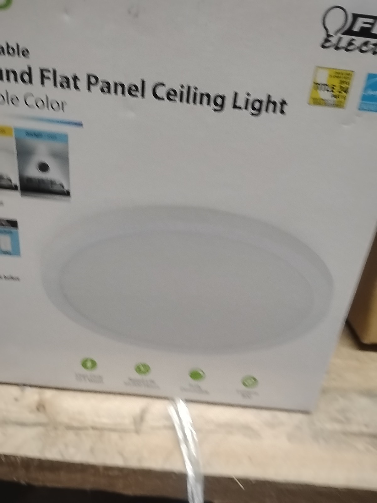 FEIT ELECTRIC 7.5” Dimmable White Round Flat Panel Ceiling Light Adjustable.New gallery